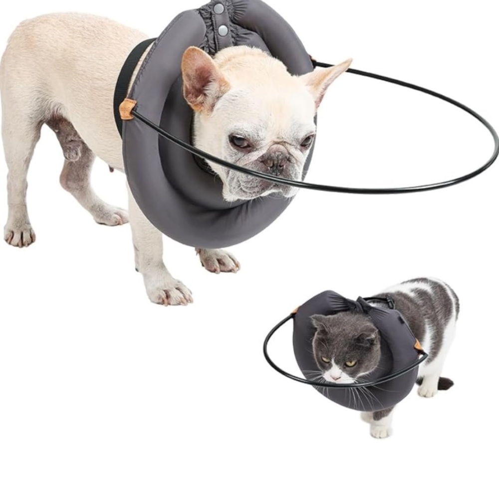 Hekisace, Pet Protective Collar with Hoop for blind dogs or cat, size Medium